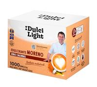 Dulcilight Édulcorant Roux Zero Calorie 1000 Buchettes 1g=10g de Sucre Brun Substitut de Sucre de Canne Muscovado Granulé aux Fibres 100% Saveur Naturelle No OGM Keto Sans Gluten Végétalien