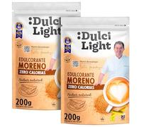 Dulcilight Édulcorant Roux Zero Calorie 400gr = 4kg de Sucre Complet de Canne Substitut de Sucre Muscovado 100% Saveur Naturelle Granulé aux Fibres Non OGM Keto Sans Gluten Végétalien