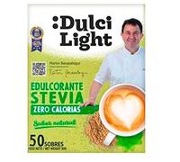DulciLight Edulcorant Stevia Zero 50 Sbrs - Édulcorant en poudre naturel, sans calorie, sans gluten, convient aux diabétiques et au régime cétogène