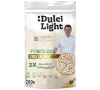 Dulcilight Érythritol GOLD Zéro Calorie 200g = 400g de Sucre Roux | Édulcorant Poudre Substitut de Sucre Complet de Canne Muscovado | Saveur 100% Naturelle Sans OGM Keto Végétalien Sans Gluten