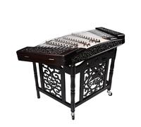 Dulcimer en relief noir, y compris un stand amovible + accessoires, pour les performances de groupe/performances du festival