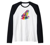 Dulcimeriste Dulcimer-Joueur Drip-Painting-Art 80s Dulcimer Manche Raglan