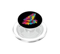 Dulcimeriste Dulcimer-Joueur Drip-Painting-Art 80s Dulcimer PopSockets PopGrip pour MagSafe