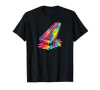 Dulcimeriste Dulcimer-Joueur Drip-Painting-Art 80s Dulcimer T-Shirt