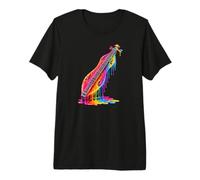 Dulcimeriste Dulcimer-Joueur Drip-Painting-Art 80s Dulcimer T-Shirt Haut de Gamme