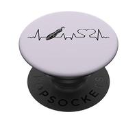 Dulcimeriste Dulcimer-Joueur Musicien Cardiogram Dulcimer PopSockets PopGrip Adhésif