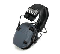 DulElectronic Shooting Earmuff,Anti-bruit,Sauna,Téléphone,Amplification du son,Protection auditive,Casque pliable,Vente chaude - Type grey headset