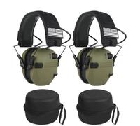 DulElectronic Shooting Earmuff,Anti-bruit,Sauna,Téléphone,Amplification du son,Protection auditive,Casque pliable,2 pièces - Type Green With box 2PCS