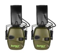 DulElectronic Shooting Earmuff,Anti-bruit,Sauna,Téléphone,Amplification du son,Protection auditive,Casque pliable,2 pièces - Type T-Green 2PCS