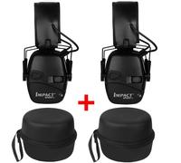 DulElectronic Shooting Earmuff,Anti-bruit,Sauna,Téléphone,Amplification du son,Protection auditive,Casque pliable,2 pièces - Type T-Black-box 2PCS