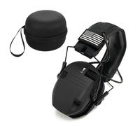 DulElectronic Shooting Earmuff,Anti-bruit,Sauna,Téléphone,Amplification du son,Protection auditive,Casque pliable,Vente chaude - Type black with case
