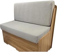 Dulepax Housses de Coussin Canapé Extensibles pour Caravane Lot de 2 Housse Siege Camping Car avec 1 Housse de Dossier et 1 Housse Banquette - Gris