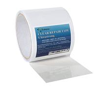 Dulepax Ruban de Réparation de Tente Ruban Adhésif Transparent Pour Auvent,Bâche Camion Transparente et Voile Scotch Etanche Eau 7,5 cm x 5 m