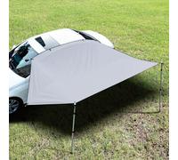 Dulepax SUV Awning 2,5 m Gris - Auvent Voiture et Fourgon, 2 Tubes de 4,8 et 6,8 mm de diamètre - Convient aux Voitures et aux camionnettes - Montage sur mandrin ou Ventouse