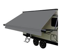 Dulepax - Tissu de rechange pour auvent de camping-car - 3,7 m - Tissu en vinyle robuste de qualité supérieure de 382,7 g - Auvent d'extérieur universel pour camping-car, remorque et camping-car - Senior gris foncé