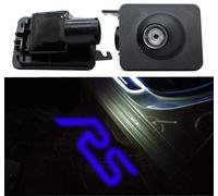 Duleutgnu Lot de 2 éclairages d'environnement LED côté sous miroir lumière ambiante porte voiture logo porte intérieur projecteur lumière de bienvenue tapis voiture remplacement (R-S)