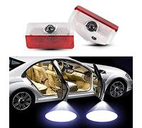 Duleutgnu Lot de 2 éclairages LED pour portière de voiture - Avec logo - Projecteur de bienvenue - Lentille en verre compatible avec GLK (normal)