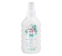 dulgon Crème solaire Sensitiv SPF 50 - 200 ml - Crème solaire sans octocrylène - Protection contre les UVA et UVB - Spray solaire 50 imperméable, végétalien et sans microplastique