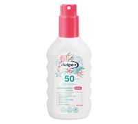 dulgon Spray solaire SPF 50 pour enfant 200 ml - Crème solaire sans octocrylène - Protection contre les rayons UVA et UVB - Crème solaire pour enfants 50 imperméable, sans parfum, végétalien et sans