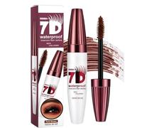 Dulhantocosh 7D Silk Fiber Mascara Waterproof Long Volume Noir Intense,7D Mascara Volume Et Longueur,Mascara Waterproof,Mascara Extension De Cils Effet Volume,Convient Aux Yeux Sensibles (Dark Brown)