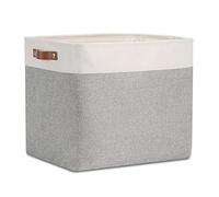 DULLEMELO Grands paniers de rangement avec poignées, bacs de rangement en tissu pour organiser vêtements, jouets, livres, panier de rangement en toile pour bureau, chambre à coucher, placard, chambre