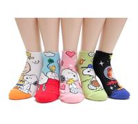 DULLIMO evei The Peanuts Snoopy Cartoon Movie Series Women's Original Socks (snoopy23_5pairs)