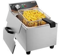DULNICE 8L Friteuse Électrique Professionnelle avec Thermostat 60-200°C