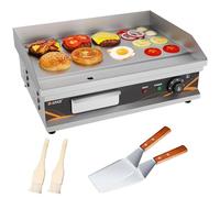 DULNICE Plancha Électrique Professionnelle Inox 3000W, 54x40cm Commerciale Plancha de Cuisson Grill Électrique, Thermostat Réglable 50-300°C, Grill Electrique de Table pour Restaurant et Maison