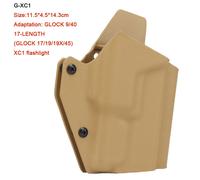 DulQuick-Étui OWB pour odorGlock Ian SW MP,avec lampe de poche TLR1 X400 X300 XC1,accessoires de chasse et de paintball,KYDEX - Type GXC1 TAN