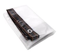 DULRLLY Bâche de Protection imperméable Transparente - 2 x 2,5 m - Résistante à la poussière et à la Pluie - avec œillets - en polyéthylène Transparent - pour Serre, Jardin, terrasse