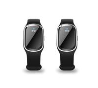 DULRLLY- Lot de 2 Bracelet anti-moustiques à ultrasons, bracelet électronique anti-moustiques avec câble de charge USB, convient pour adultes et enfants, bracelet non toxique(Noir)