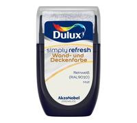 Dulux Simply Refresh Peinture murale et plafond Blanc pur RAL9010 Testeur 30 ml