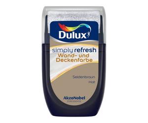 Dulux Simply Refresh Peinture murale et plafond Marron satiné Testeur 30 ml