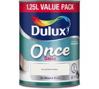 Dulux Une Fois Brillant Pur Blanc Éclatant - Peinture Pour Bois Et Métal 1,25L