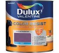 Peinture Color Resist Dulux Valentine - Lessivable et resistante pour Murs & Boiseries - aspect Mat Améthyste 1 L - Dulux Valentine