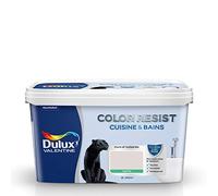 Dulux Valentine Color Resist - Peinture Intérieure Pièces Humides - Pour Murs, Plafonds, Boiseries - Lessivable et Résistante - Couleur : Lin Brut Satin - 2 L - 5262019