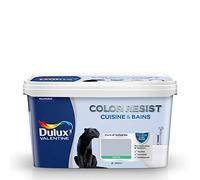 Dulux Valentine Color Resist - Peinture Intérieure Pièces Humides - Pour Murs, Plafonds, Boiseries - Lessivable et Résistante - Couleur : Galet Poli Satin - 2 L - 5261981