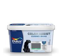 Dulux Valentine Color Resist - Peinture Intérieure Pièces Humides - Pour Murs, Plafonds, Boiseries - Lessivable et Résistante - Couleur : Anthracite Satin - 2 L - 5261983