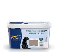 Dulux Valentine Color Resist - Peinture Intérieure Pièces Humides - Pour Murs, Plafonds, Boiseries - Lessivable et Résistante - Couleur : Taupe Satin - 2 L - 5262064