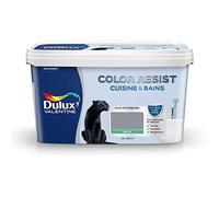 Dulux Valentine Color Resist - Peinture Intérieure Pièces Humides - Pour Murs, Plafonds, Boiseries - Lessivable et Résistante - Couleur : Gris Building Satin - 2 L - 5262077