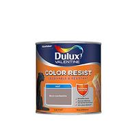 Dulux Valentine Color Resist Pièces à Vivre - Peinture Intérieure Murs, Plafonds, Boiseries - Lessivable et Résistante - Couleur : Brun Cachemire - 0,5 L