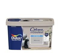 Dulux Valentine Crème de Couleur - Peinture multi-supports intérieure - Mat Béton Gris 2,5 L