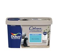 Dulux Valentine Crème de Couleur - Peinture multi-supports intérieure - Mat Bleu Caraïbes 2,5 L