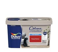 Dulux Valentine Crème de Couleur - Peinture multi-supports intérieure - Mat Rouge Madras 2,5 L