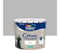 Dulux Valentine Crème de Couleur - Peinture multi-supports intérieure - Satin Béton Gris 10 L