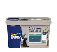 Dulux Valentine Crème de Couleur - Peinture multi-supports intérieure - Satin Bleu Paon 2,5 L