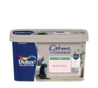 Dulux Valentine Crème de Couleur - Peinture multi-supports intérieure - Satin Bouton de Rose 2,5 L