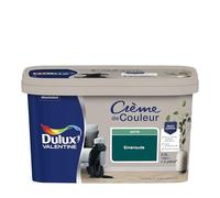 Dulux Valentine Crème de Couleur - Peinture multi-supports intérieure - Satin Emeraude 2,5 L