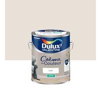 Dulux Valentine Crème de Couleur - Peinture multi-supports intérieure - Satin Lin Brut 5 L