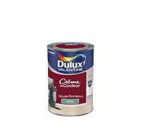 Dulux Valentine Crème de Couleur - Peinture multi-supports intérieure - Satin Rouge Bordeaux 1,25 L